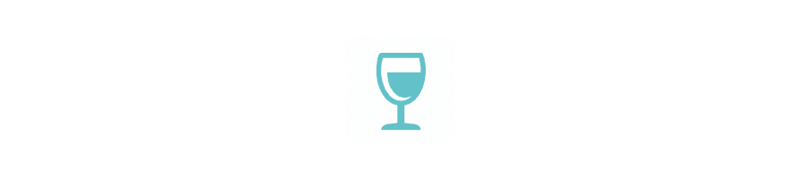 A simple blue outline of a wine glass.